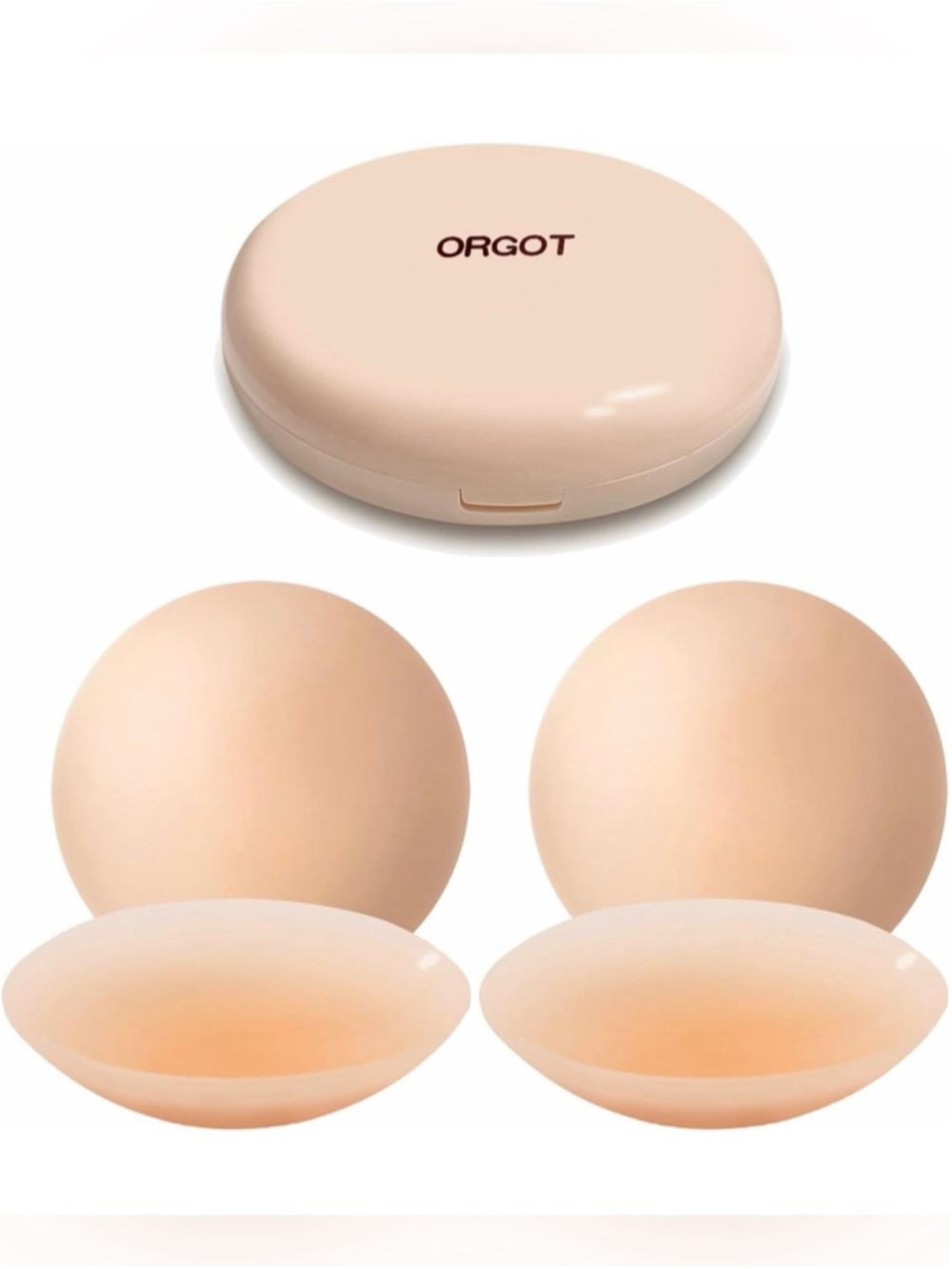 ORGOT Silicone Nipple Covers & Body Lift Tape Set | New Sealed | 2 Pairs Nude Co